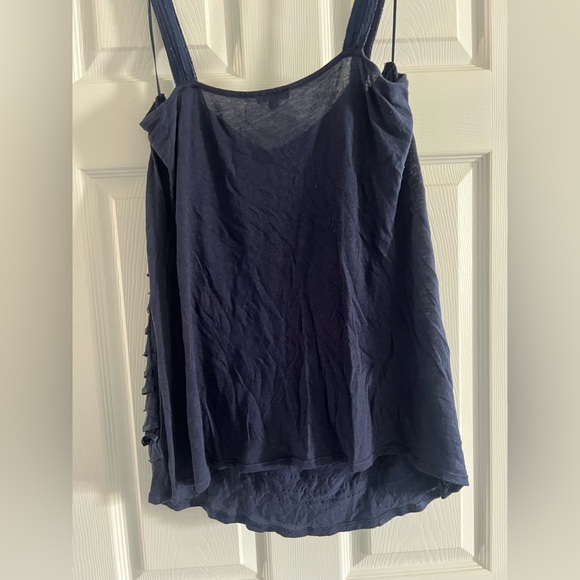 Express Navy Ruffled Women's Top - Picture 5 of 5